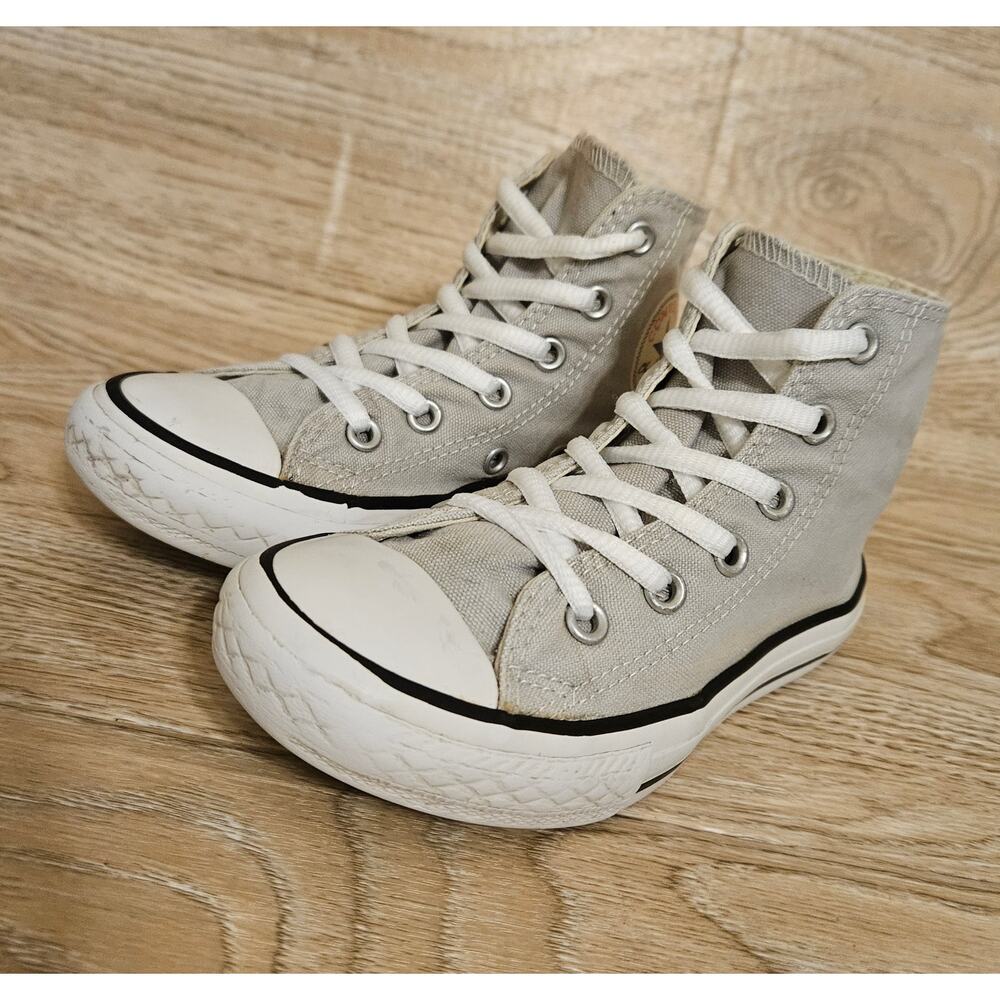 Converse All-Star Chuck Taylor Gray High Top Sneakers Youth Size 12 Shoes